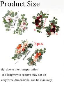Bộ 2 vòng hoa trang trí cho đám cưới, sinh nhật, hoa giả màu hồng mộc mạc, vòng hoa hồng mẫu đơn xanh, trang trí nhà cửa, trang trí tường, trang trí kỷ niệm, trang trí tiệc sinh nhật, tiệc tựu trường, đồ trang trí nhà cửa - Nhiều màu - Xem 11