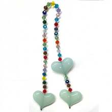 1 Pc Colorful Beaded Bag Chain Fashionable Girl Jelly Heart Shaped Hanging Chain Bag Decoration - Màu xanh nhạt - Xem 3