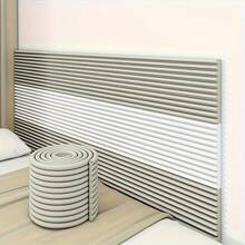 1 pièce Protège-angle amélioré - Protecteur d'angle auto-adhésif plus épais, 200 cm x 20 cm, bandes de protection souples amovibles avec design rayé minimaliste moderne, découpe DIY pour salon, table à manger, table de chevet, couloir, protection des coins de mur - Gris pâle - Voir 5