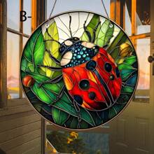 1pc Ladybug Acrylic Sun Catcher, Window Hanging Pendant, Is An Ideal Commemorative Gift For Family, Lovers, Friends, Holiday Decoration, Home Decoration, Mother's Day, Wedding Season Decoration, Birthday Gift, Wall Decoration Art