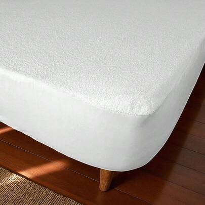 DISTRIBUX Protector de colchón impermeable de rizo 100% poliéster – Disponible en 90, 105, 135, 150 y 180 cm – Antiácaros, transpirable y ajustable hasta 28 cm – Lavable a máquina  ✅ Entrega de 1-3 días