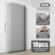 5/10pcs Soft Cushion Headboard, Wall-Mounted And Peel-Off Ready-To-Attach Headboard, Background Wall Decorative Board, Soundproof DIY Wall Board, Modern Bedroom Design Wall Board,3D Wall Board