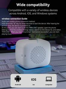 1 pieza Mini Altavoz Inalámbrico con Pantalla Táctil LCD de 2 Pulgadas, Compacto y Portátil, Altavoz Inalámbrico Multifuncional con Pantalla Táctil Inteligente, Excelente Regalo para Cumpleaños, Navidad, Acción de Gracias, Año Nuevo - Unitalla - Ver 9