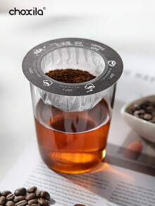 1/10/50 chiếc giấy lọc cà phê dùng một lần có quai đeo, túi lọc bột cà phê nhỏ giọt - giấy lọc đĩa bay - Xem 5