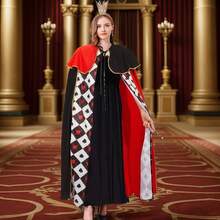 1 chiếc áo choàng hóa trang Red Heart Queen, phụ kiện trang phục nhập vai, thích hợp cho lễ hội, tiệc tùng, Halloween và các ngày lễ khác để mặc - Nhiều màu - Xem 1