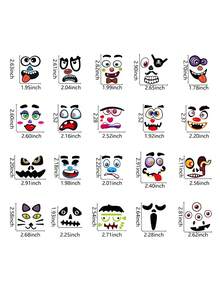 30 Pieces/60 Pieces Scary Halloween Anime Cartoon Vampire Pumpkin Puzzle Manual DIY Stickers, Sticker Pack - DIY Decorating Water Bottles, Skateboards, Helmets, Cars, Cartoon Character Stickers Use Stickers, Popular Anime Stickers, Anime Young Cute Characters Series Cup Stickers On Phones, Laptops, Boxes, Notebooks,