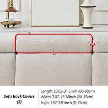 1PC Chenille Skin-Friendly Pet-Friendly Sofa Cover - Stretchable Machine Washable Slipcover For 1/2/3/4-Seater L-Shaped Sectionals, All-Season Non-Slip Multi-Purpose Protector - Multicolor - View 24