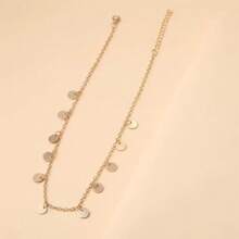 1pc Fashionable Versatile Minimalist Round Pendant Necklace