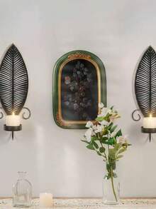 1pc French Style Light Luxury Niche Picture Frames, Classical Carved Retro Resin Picture Frames For Hanging Paintings, Artistic Picture Frames, Tables For Placing Photos, Arched Frames Of Plants And Flowers, American Style Hanging Paintings For Dining Rooms, Living Room Decorations, Bedroom Decorations, Resin Picture Frames For Wall Images, Freely Customizable For DIY Combination