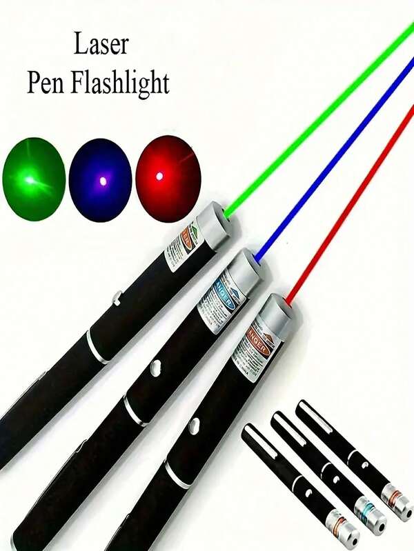 1pc Multi-Color Laser Pointer Pen, Versatile Laser Pointer, Cat Dog Pet Toy, LED Night Light With Steel Clip, Suitable For Pet Indoor Training, Chasing Toys, Presentation Pointer, File Demonstration