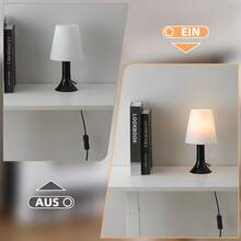 homefire Bedside Lamp Living Room Table Lamp With Cable - Table Lamp Set Of 2 Small Lamps Black E14 Table Lamps Modern Country House Style For Dining Table Bedroom - Without Bulb - 查看 5