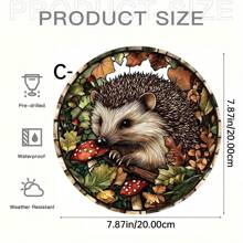 1 pièce, Attrape-soleil en forme de hérisson et de champignon, décoration de jardin, suspension colorée en acrylique pour fenêtre, décoration murale, décoration de fête, décoration de salon, chambre, véranda, décoration de maison à thème animalier, cadeau pour les amateurs de nature