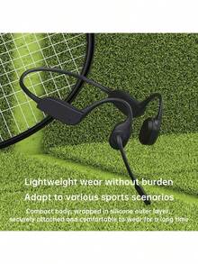 PHILIPS سماعة بلوتوث TAN5609 مع تقليل ضوضاء المكالمات فائقة الوضوح، سماعات أذن رياضية لاسلكية تعمل بالتوصيل العظمي، مريحة في الارتداء، عمر بطارية طويل، مقاومة للماء والغبار IP66، منفذ شحن من النوع C، أسود - الأسود - مشاهدة 3