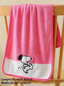 Snoopy Series Towel 1pc, 75*35cm, Made of Highly Absorbent and Soft Fabric, Skin-Friendly Material, Anti-detachment Weaving, Low Allergenicity, Featuring Cartoon Embroidery Patterns, Sealed Edge Design, Low Allergenicity, Featuring Cartoon Embroidery Patterns, Sealed Edge Design, Soft Texture, Quick, Softings Suitable for Children, Adults, Fans of "Peanuts" Comic, Applicable for Use in Bathrooms, Swimming Pools, Travel, Family Use, Beach Outings, After Shower Drying, Comfortable Wrapping - 彩色 - 查看 9