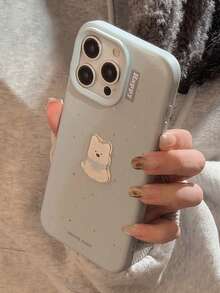 GUCADI 1 Ốp điện thoại chống rơi họa tiết chó 3D hoạt hình, tương thích với Apple IPhone 16/15/14/13/12/11, thiết kế mực bắn tung tóe, chất liệu thân thiện với da, quà tặng mùa thu/đông - Nhiều màu - Xem 6