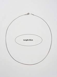 1 件百搭素链简约项链锁骨链不锈钢不褪色男士日常装饰 - 鏈條 - 查看 4