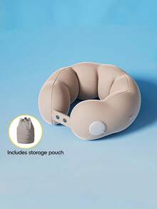 充气枕头、旅行枕头、长途飞行便携式颈枕、加压充气 U 型枕头、飞机上存放的旅行必需颈枕，适用于教室、办公室以及乘飞机或汽车旅行，圣诞礼物。 - 彩色 - 查看 16