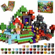 100pcs-300pcs Magnetic Building Blocks Set For Infernal Forest Scene, Pixel Cubes Creative DIY Educational Toy, STEM Learning Kit For Kids Ages 3-12, Back To School Season/ Halloween Gifts For Boys And Girls - Multicolor - View 7