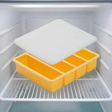 Elevate Your Drink Game With Silicone Ice Cube Tray For Big Blocks Of Fun - 黃色 - 查看 2