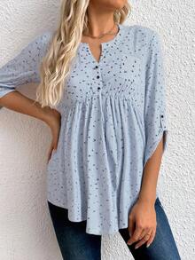 Women Blouses - Blue - View 3