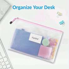 1/5/10 Zippered Pockets For Sorting And Storage - Great For Cross Stitch, Educational Games, Travel, School, Board Games And Office Supplies - Letter Size A4, Random Colors And Styles