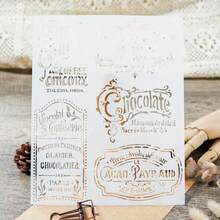 1 Stück Retro-Stil Künstlerische Elemente DIY Schablonen für Holz Wanddekoration, Leinwand, Papier, Boden, Möbel, Stoffe, Schablonieren, Heimdekoration, Kunstbedarf