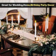 Romantic Flameless Candle Light Flickering Electronic Candles Battery Operated Candles Lights For Birthday Wedding Propose Valentine's Day Christmas Anniversary Celebration Party