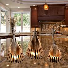 Yogle Large-Sized Reading Decorative Candle Holder, Personalized And Creative Lotus-Shaped Decorative Tea Lamp, Bedside Flame Decorative Gift, Decorations For Mother's Day And Father's Day, Gifts For Friends, Decorations For Solo Gatherings, Simple Bohemian Style Wooden Decorative Tray.