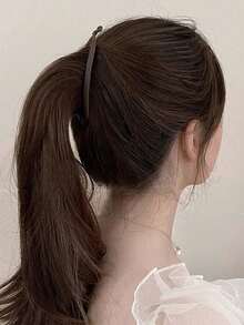 2pcs/Set Wave Clip Hair Claw Clamps, Beach Party Ponytail Clip, Bun Maker, Hair Fork, Banana Clip - Multicolor 2-piece Set - View 3