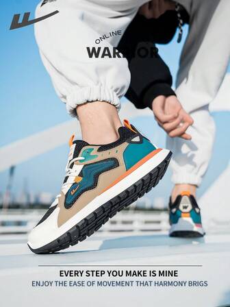  Warrior Fashionable Retro Men's Sports ShoesSpring And SummerComfortable Running Shoes Modest Style Casual Yet Sleek Sneakers Applicable Throughout The Year Wear-Resisting All-Day Wear Training Sneakers