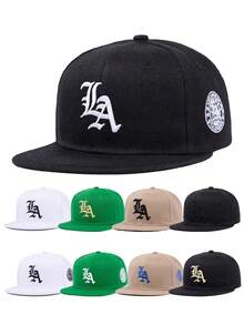 1PC Hat For Men Baseball Cap LA Alphabet Embroidered Hip Hop Cap Suitable For Street ,Outdoor,Sports,Vacation,Gift Giving. Fashion Accessory