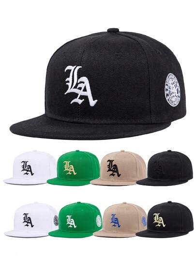 1PC Hat For Men Baseball Cap LA Alphabet Embroidered Hip Hop Cap Suitable For Street ,Outdoor,Sports,Vacation,Gift Giving. Fashion Accessory