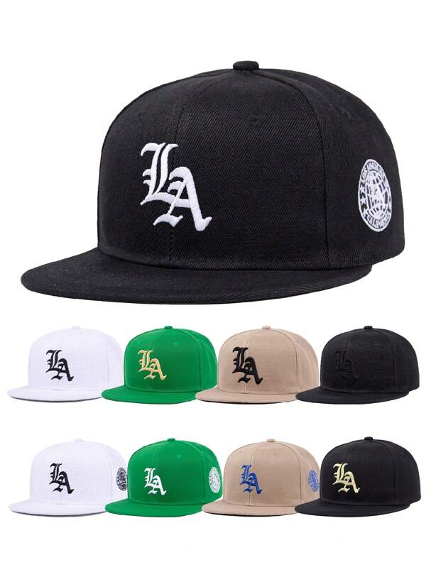 1PC Hat For Men Baseball Cap LA Alphabet Embroidered Hip Hop Cap Suitable For Street ,Outdoor,Sports,Vacation,Gift Giving. Fashion Accessory