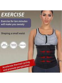 Waist Belt Trainer, Body Shaping Suit, Abdominal Shaping Sheath, Women's Abdominal Control Waist Belt Gym Gym Accessories Fajas Lumbares - Black - View 3