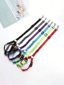 1pc Popular Dog Leash With Elastic Reflective Thread, Pet Supplies For Outdoor Walking/Running - Green - View 7