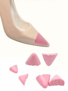 1 par de almohadillas para los dedos de los pies suaves y elásticas de PU, plantillas antifricción gruesas y amigables con la piel, almohadillas de relleno ajustables para tacones altos - Multicolor - Ver 3