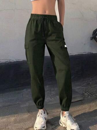 Women's Outdoor Cargo Pants, Casual Multi-Pocket Sports Trousers