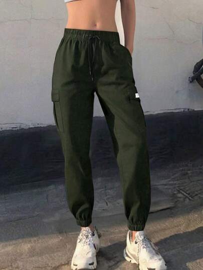 Women's Outdoor Cargo Pants, Casual Multi-Pocket Sports Trousers Spring