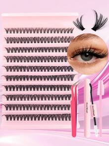 Juego de 800 piezas/576 piezas/488 piezas/200 piezas de pestañas postizas, incluye estilos 40D, 60D, 80D, 100D, 80D esponjosas, 40D naturales. El set contiene adhesivo, pinzas y cepillo para pestañas. Ligeras, impermeables, suaves y cómodas. Fáciles para principiantes. Pueden crear looks naturales a voluminosos para varias ocasiones. Se puede lograr un efecto de pestañas de salón fácilmente en casa. - Negro - Ver 13