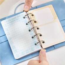 1 Planejador de folhas soltas M5, prato de pelúcia colorido, planejador com padrão de desenho animado, livro de adesivos decorativos faça você mesmo, adequado para cenários de criação de planejadores