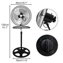 18-inch 3-in-1 Electric Fan, Floor Fan, Silent, High Wind Power, High Power Industrial Household Fan, Movable Head, Vertical Fan, Wall Mounted Floor Fan, Air Circulation Fan, Versatile Design, 180-Degree Oscillation, Modern Aesthetic, Portable And Stable - Tipo de Enchufe A USA (110-127V) - Ver 2