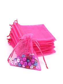 100/50/10/1件套，随机颜色珠宝收纳袋，返校季 - 彩色 - 查看 8