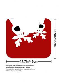 1/4pcs Elegant Christmas Reindeer Print Shower Curtain, Waterproof Mold-Resistant Multi-Functional Polyester Knit Bath Curtain With Hooks, Top Style Pleated Fold, Seasonal Holiday Theme, Animal Design, No Lining, Woven Fabric,Home Decoration Bathroom Decor