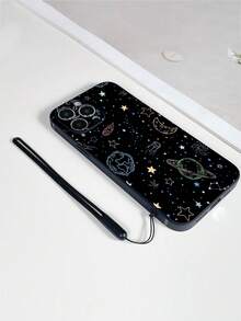 1 件黑色 TPU 太空与宇宙图案防震手机壳和 1 条黑色硅胶挂绳，兼容手机壳/配套手机壳/趣味手机壳/安卓手机壳/手机壳/手机壳/OPPO 手机壳/兼容 15 Pro Max/ A14/ A54/ A52/ A31 4G/ A23/Redmi Note 8 Pro/Redmi Note 11 Pro 4G/Redmi Note 12 4G/OPPO A54 - 彩色 - 查看 4