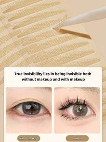 OEIEZ 无胶隐形双眼皮贴，2025新款眼皮贴，适合内双，防水隐形双眼皮贴，天然纤维蕾丝眼皮提拉条，打造自然妆容（S+M+L），化妆，便宜，房间装饰，梳妆台，旅行，卧室，化妆配件，便宜，圣诞礼物，化妆，化妆工具，便宜货，礼物，女士礼物，圣诞礼物，赠品，旅行，便宜货，旅行必备 - 彩色 - 查看 9