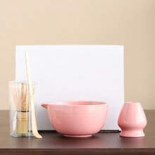 Juego de té Matcha de 5 piezas de cerámica, incluye herramientas de preparación de pasteles/Matcha, tazón de Matcha, batidor de Matcha, taza de Matcha, revolvedor, cuchara de té, juego de tazón de té, ideal para preparar postres y bebidas de té, caja de regalo con estilo japonés, juego de herramientas de batido de Matcha de la dinastía Song