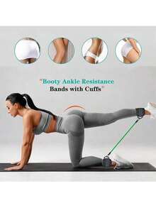 6件套踝带阻力带套装，健身器材，踝部负重瑜伽弹力带，男女通用 - 彩色 - 查看 5