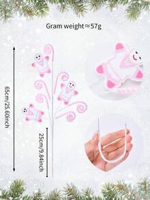 1/2/4/6 buc Crăciun roz turtă dulce om de zăpadă ramură decorare brad de Crăciun decorare turtă dulce Crăciun sărbătoare decorare casă decorațiuni de Crăciun camera decor iarnă