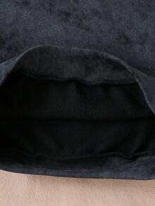 青少年男童印花卫衣，学生秋冬季连帽套头衫，青少年服装 - 黑色 - 查看 8