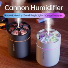 Car Portable Mini Aromatherapy Humidifier - 7-Color LED Cool Mist Diffuser For Car/Home/Office With USB Power Supply To Create A Romantic Atmosphere